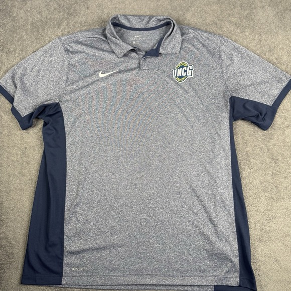 UNC Greensboro Nike Polo Size XL Gray Dri-Fit Men's - Picture 3 of 9